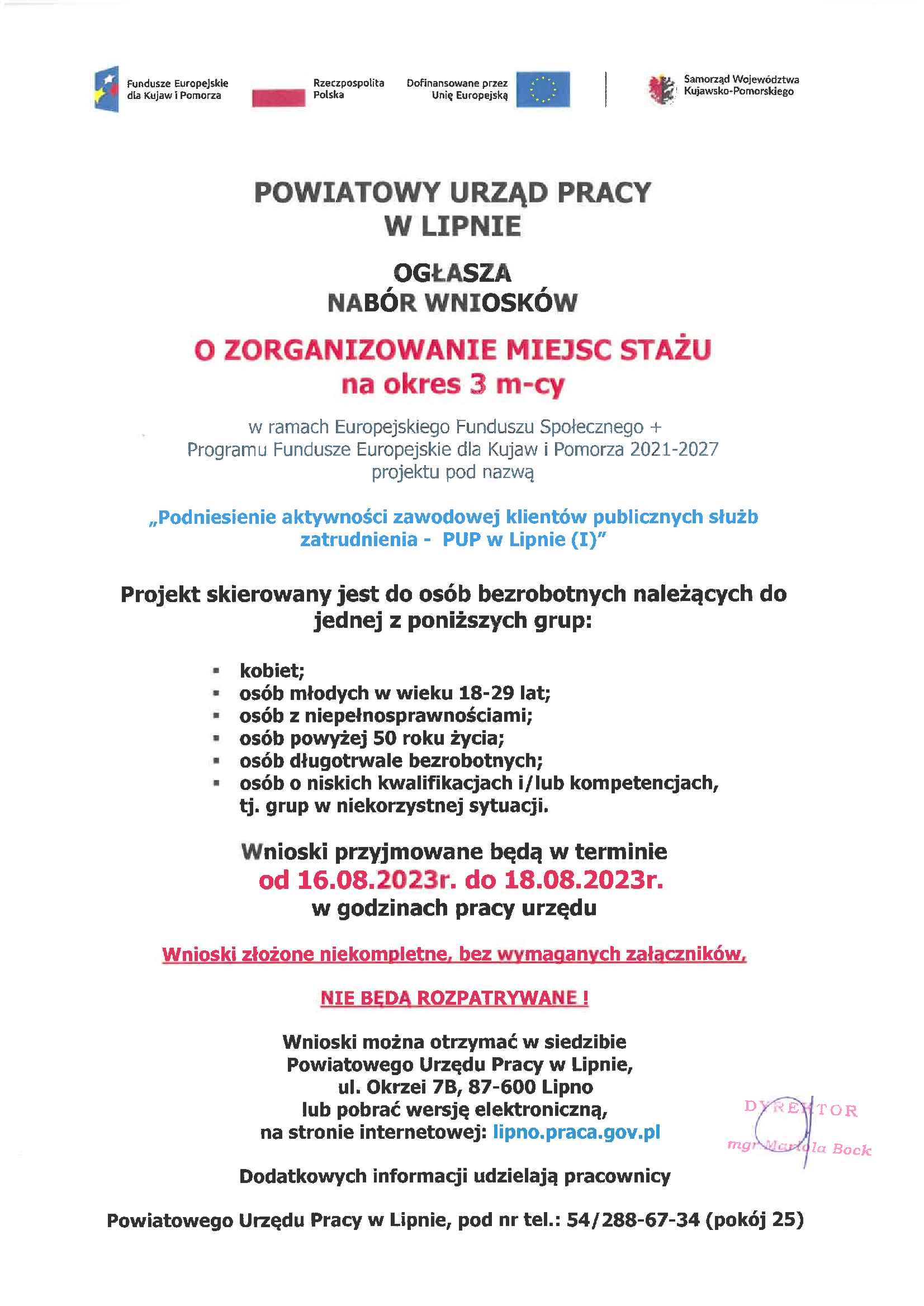 ogłoszenie o naborze